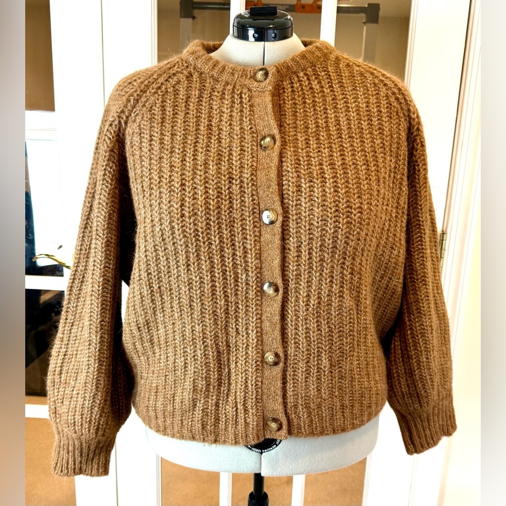 Sezane Brown Knit Cardigan